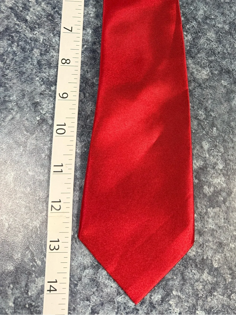 Boys/kids size- Classic Red Satin Tie - clip on